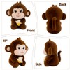 Monkey Plush Stuffed Animal Brown Monkey Teddy Soft Cuddly Plushies