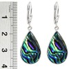 I-be, Paua Shell Abalone Drop Earrings, 925 Silver, 398204 KB,
