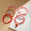 Yecomsy Strawberry Polymer Clay Stacktable Bracelets Colorful Strawberry Heishi Clay