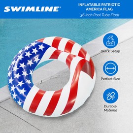 Swimline Americana Series Inflatable Pool Ring
