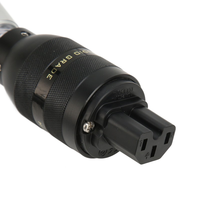 HiFi Power Cable Pure Copper Gold Plated Double Shielding Audiophile