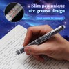 Protectivemethod Fountain Pen Retractable 0.38mm, Blue&black Ink Transparent Barrel Includes