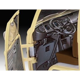 Revell 67676 Model Set VW T2 Camper Model Kit for Beginners with Easy-Click System, Starter Kit with Basic Accessories, Unpainted