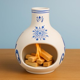 Ceramic Incense Holder – Palo Santo Burner for Sticks, Cones & More – Ash Catcher for Meditation, Altar, and Home Decor (Crystalhush)