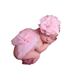 Matissa Newborn Baby Feather Angel Wings Baby Photography Props Baby Costume (Pink)
