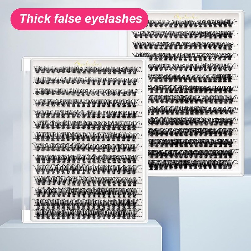 280 Pcs Individual Cluster Lashes 30D False Eyelashes Clusters DIY