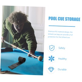 Abaodam Portable Billiard Cue Bag Reusable PU Cue Container Protective Storage Pouch for Pool Sticks for Travel and Snooker Vibration Resistant Design