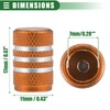 X AUTOHAUX Universal Tire Valve Stem Caps, 17mm, Aluminum Alloy,