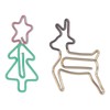 100pcs Paper Clips Lovely Christmas Tree and Deer Shape Metallic