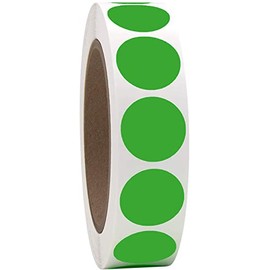 SHYGO® 1“ Green Circle Dot Stickers Color Coding Labels, 1000PCS 2 Rolls