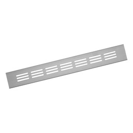 40x300mm Air Vent Cover - Aluminium Ventilation Grille - Silver Furniture Grill for Door, Wardrobe, Radiator