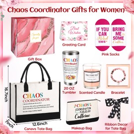 Chaos Coordinator Gifts for Women Coworkers, Valentines Day Gift Thank You Gifts for Women, Farewell Gifts for Coworker Boss Lady Manager Teacher Nurse Appreciation Gifts Basket Set Mothers Day Gift