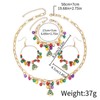 YTDYTD Christmas Tree Bell Jewelry Set, Colorful Necklace Bracelet Earrings