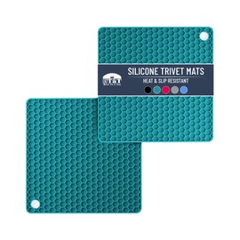 BTaT Silicone Trivet Mats, 2 Pack - Green, Protects Hot Pots & Pans