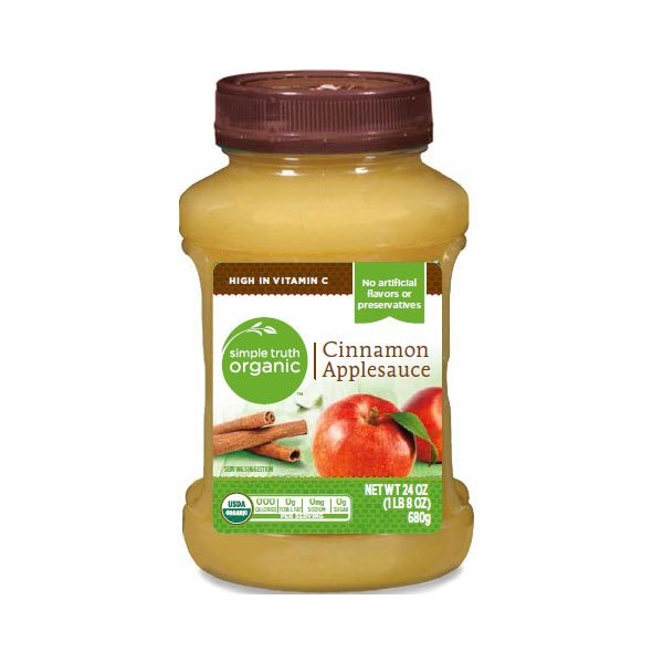 Simple Truth USDA Organic Cinnamon Applesauce 24 Oz. Bottle (Pack of 2)