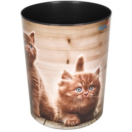 Runner Wastepaper Basket 13-Litre Trash Can, Perfect For The Nursery, Round, Sturdy Plastic