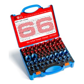 VEXTHYX 66 Nut and Bolt Thread Checker with 32 Metric & 34 Standard Gauges