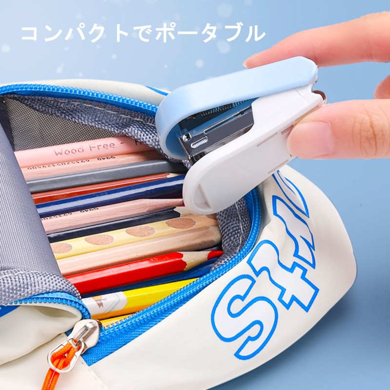 Mini Stapler, 35 Pieces, Lightweight and Portable, Includes 400 Extra