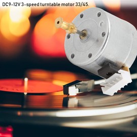 Brush Motor, 3 Speed Turntables, Long Service Life, Sturdy, DC 12V 3 Speed Brush Record Recorder Turntables Motor 25mm Mounting Hole 78RPM