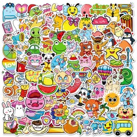 100 PCS Stickers for Kids,Cute Water Bottle Stickers,Waterproof Vinyl Stickers for Water Bottle Laptop Notebook,Kawaii Animal Stickers for Teens Girls Boys Students(Big Sticker Packs)