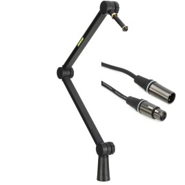 Shure by Gator SH-BROADCAST1 Deluxe Articulating Desktop Mic Boom Stand with XLR