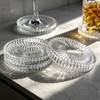 Glass Coasters for Drinks Set of 5 with Holder