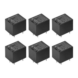 EATAKWARD 6Pcs JQC-3FF-S-Z 5 Pin Mini Power Relay, 12V DC Coil SPST PCB Relay, PCB Electromagnetic Power Relay for Cables Adapters IC Sockets