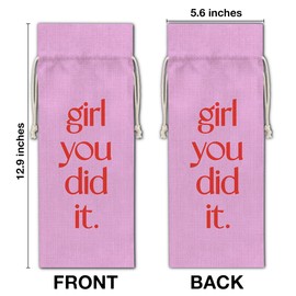 RNYJJ Graduation Wine Bag Gift for Her Graduates College Grad Girl You Did It Positive Wine Bag for Daughter Sister Bestie Friend Niece