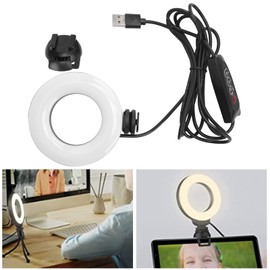 LED Fill Light, LED Camera Light Multifunction 4 Inch Adjustable Color Temperature High CRI for Live Streaming for Video Conference for Online Meeting