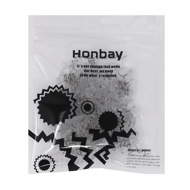 HONBAY 100pcs Clear Plastic Head Twist Pins Upholstery Pin for