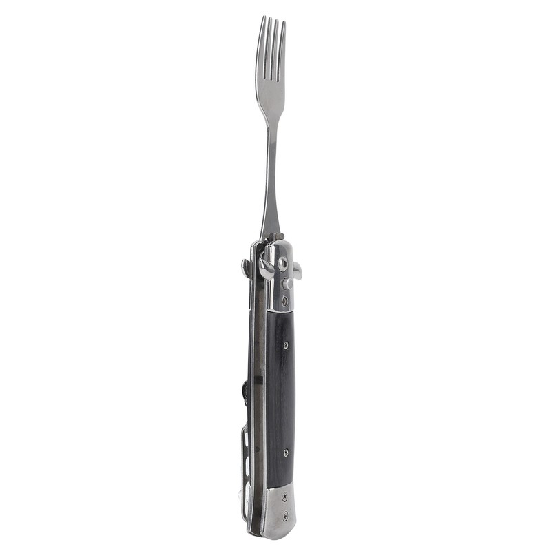 Folding Spring Fork Reusable Stainless Steel Automatic Foldable Spring Fork