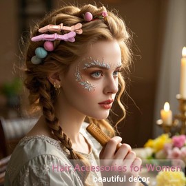 Crocodile Clips, Sectioning Hair Clips, Professional Large Hair Clips for Styling, Women Girls Hairdressing Clips for Long Short Thick Fine Hair, No Crease, Anti-slip, Alligator Hairclips (Pink, 6Pcs)