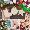 Christmas Tree Decorations, Wooden Pendants, 60 Pieces Wooden Pendants Christmas,