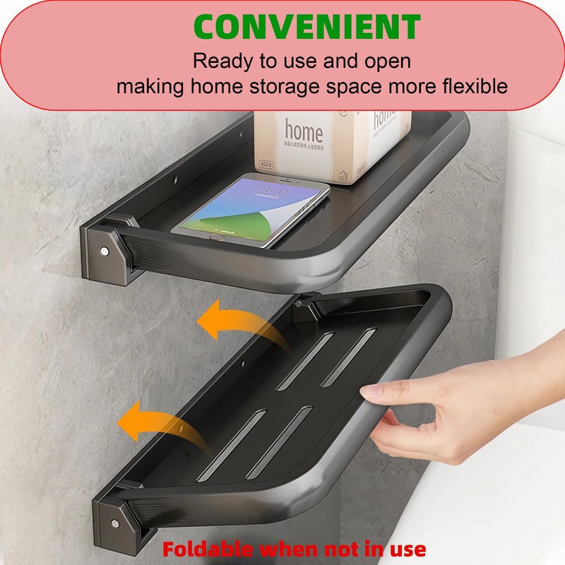 NONGKANG 2pcs RV Aluminum Folding Shelf Wall-Mounted 2-Pack | 90°
