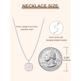 JeweBella Pendant Necklaces for Women - Adjustable Gold & Silver Chains for Women 18K Gold Plated Pearl/Bow/CZ/Bean/Geometric/MOP Pendant Necklace Dainty Jewellery Gifts