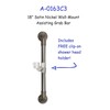 18 in MedGear Wall-Mount Bath Assisting Grab Bar, Satin Nickel