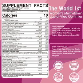 Womens Multivitamin Gummy with Iron, Biotin 2500mcg, Collagen, Keratin, Daily Vitamins A C D E Folate, B Complex, Methylated Multivitamin for Women Support Energy, Beauty, Immune, Sugar Free, 60 Count