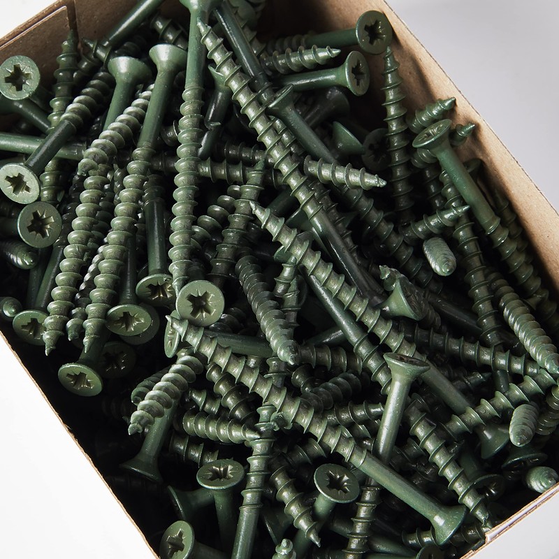 Forgefix DS4560 Pozidriv Decking Screw, Box of 200, Green Anti-Corrosion,