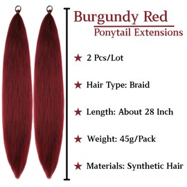 Burgundy Red Braiding Hair Extension for Braids