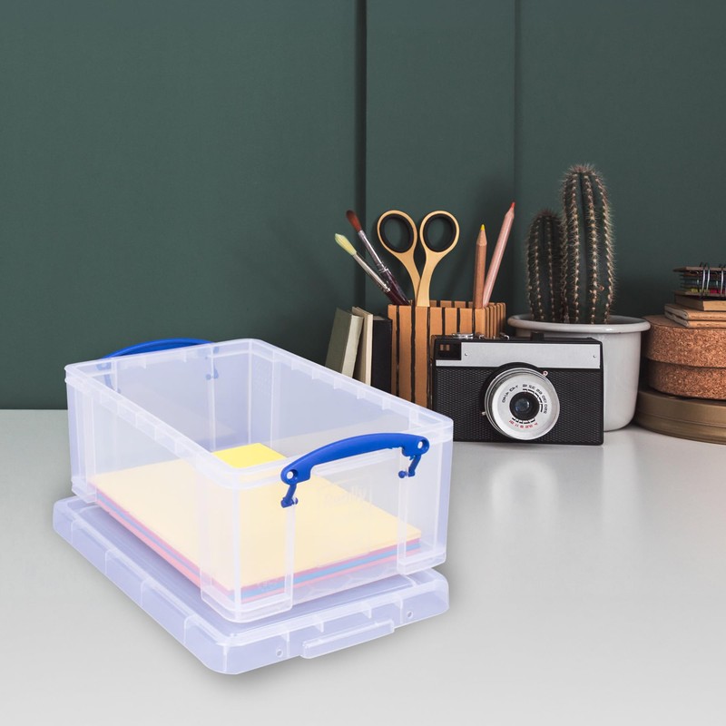 Really Useful Box 9 Liter Plastic Stackable Storage Container with
