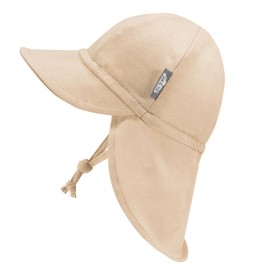 Jan & Jul Cap for Baby Boy Girl, Extra Sun Protection with Neck Flap (Oat, Size M: 6-24m)
