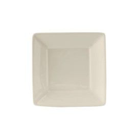 Tuxton China BEH-073B Plate, 7-3/8", Square, Wide Rim, Microwave and Dishwasher Safe, Oven Proof, Fully Vitrified, Ceramic, DuraTux, American White/Eggshell, Pack of 12