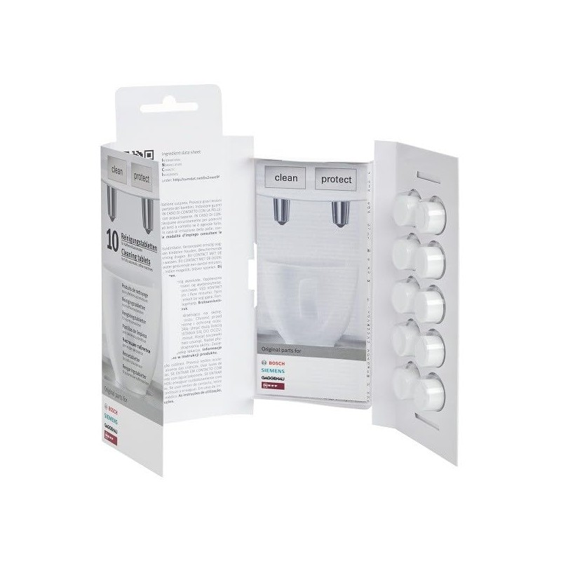 10 00312295 Cleaning Tablets for Espresso Coffee Makers for Bosch,