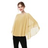 Casual Chiffon Cape Soft Shawl Sheer Shrugs Poncho Capelets shawls