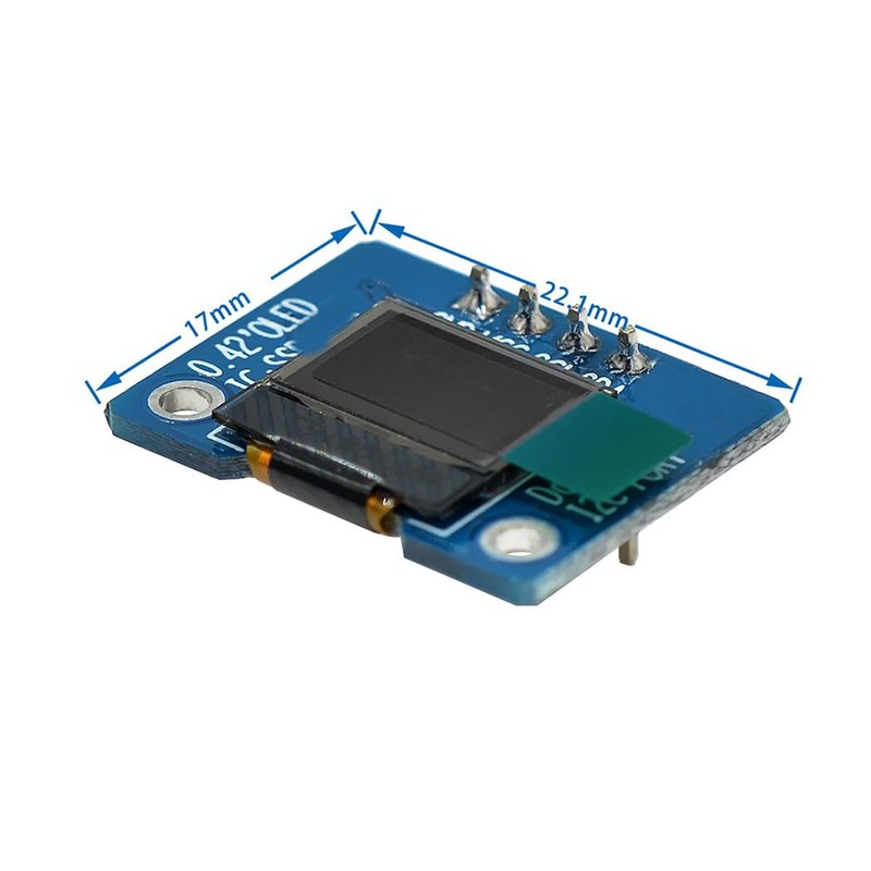 Hailege 2pcs 0.42" 72 * 40 IIC I2C OLED LCD