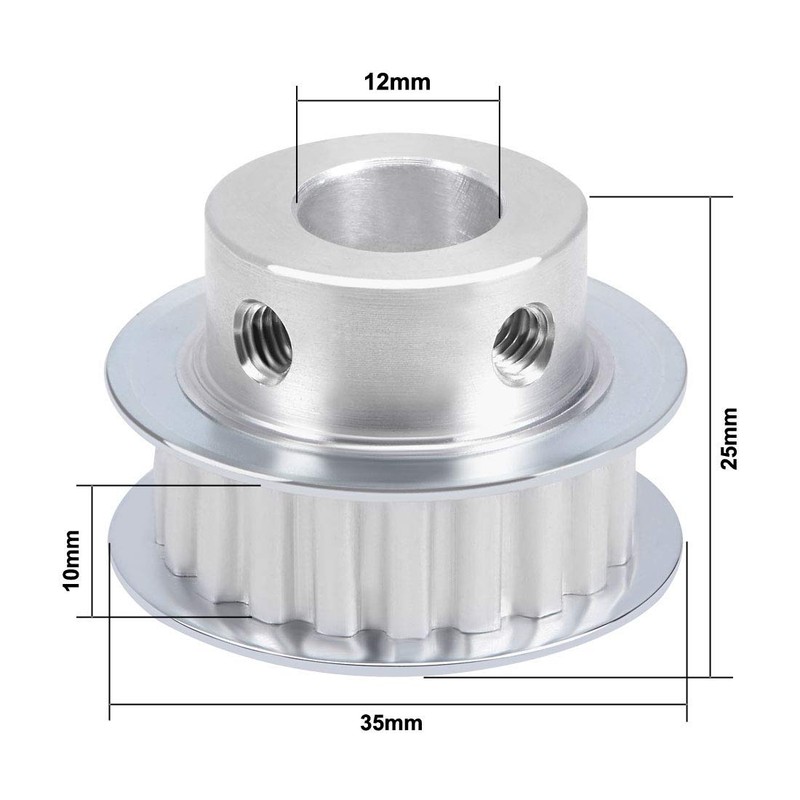 sourcing map Aluminium XL Timing Belt Pulley Flange for 10