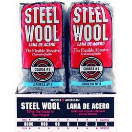 FixtureDisplays Rhodes American 106606-06 Grade 3 Steel Wool 16 Pad Poly Sleeve