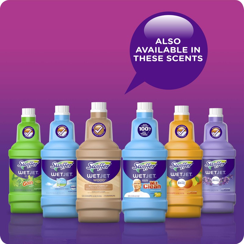 Swiffer FBA_23679CT WetJet Multi Purpose Solution 42.31.25 ozliter, Multicolor, Open