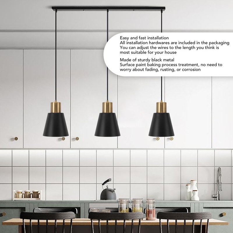 Pendant Lighting Black Metal Industrial Pendant Light Fixture Modern Nordic