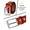 Cartvelli Men's Business Leather Belt with Gift Box Made in